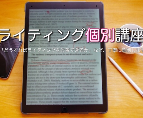 ライティングお試し個別講座｜個別に添削指導します ライター初級・中級向け｜書く・稼ぐスキルを身に付ける！ イメージ1