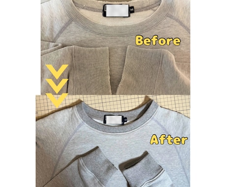 お気に入りTシャツ、トレーナーの衿リブ直します 衿と袖を同じ色のリブにしてリンガーTシャツ風にもできます！ イメージ2