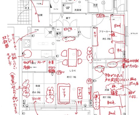 片づけやすい動線診断★図面とヒアリングで診断します 家は“動線”で決まる。片づけやすさを図面からチェック！ イメージ1