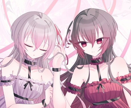 貴方だけの可愛い絵を描かせて頂きます 1枚絵、アイコン、夢絵、ペア画、なんでもご相談ください！ イメージ1