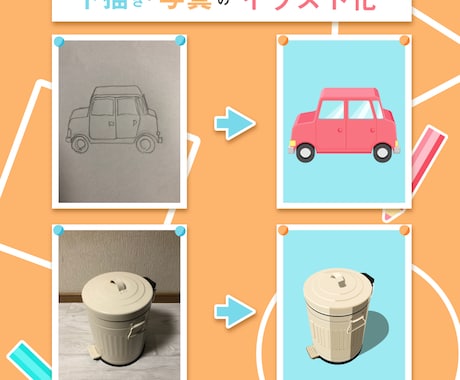 写真や下描きをイラスト化します 写真や下描きをAIデータ化いたします！ イメージ1