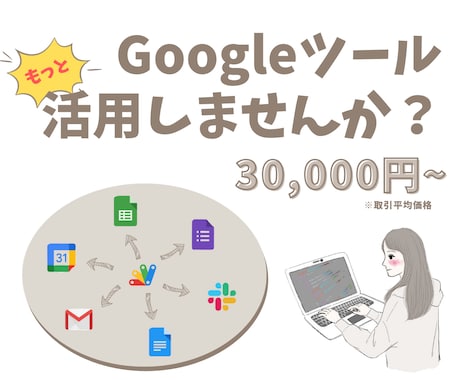 Googleツールの業務効率化、成功支援します 相談→開発→運用サポートまでまるごとお任せください イメージ1