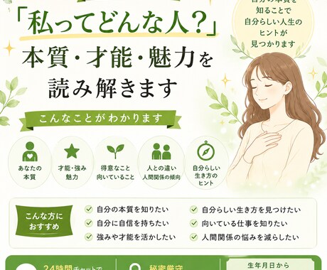 私ってどんな人？　マヤ暦で本質と才能を読み解きます 24時間サービス！あなたの"本当の自分"を知りませんか？ イメージ1