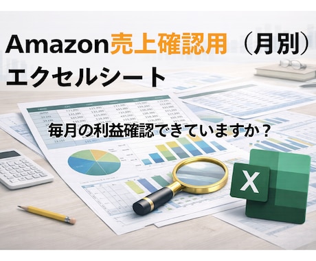 Amazon月別売上確認用エクセルシート配布します トランザクションのデータ把握しにくくありませんか？ イメージ1