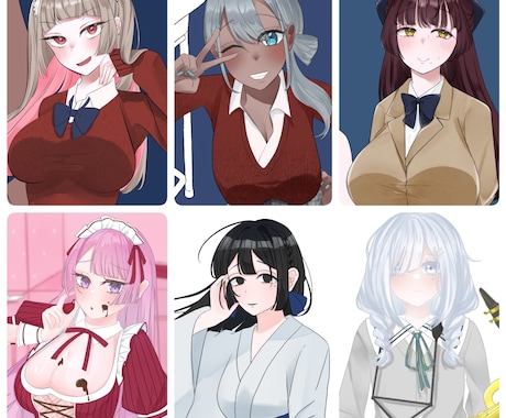 TRPGなどの立ち絵を描きます キャラクターデザインや表情に自信があります！ イメージ2