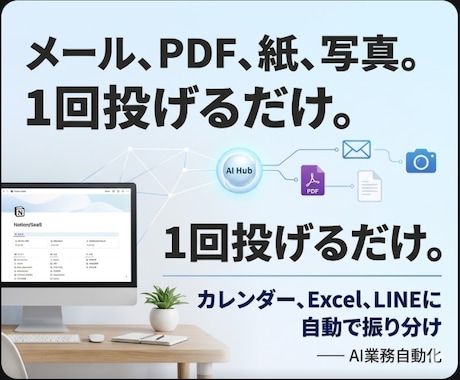 メール・PDFを予定表&Excelに自動入力します あの面倒な転記作業、現場経験者が引き受けます イメージ1