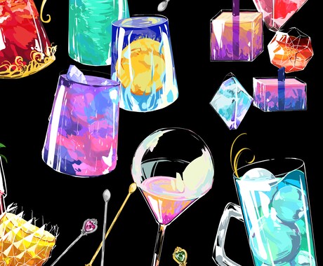 キラキラした小物、webなどに使える小物描きます 目を惹くキラキラのイラスト描かせていただいてます イメージ1
