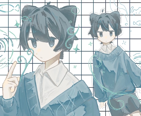 商用利用OK! 1枚絵からミニキャラまで制作します かわいい儚い雰囲気重視な厚塗りイラスト イメージ2