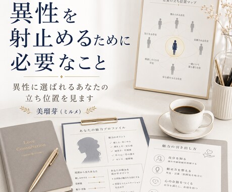 異性を射止めるために必要なことを鑑定します 異性に選ばれるあなたの立ち位置を見ます イメージ1