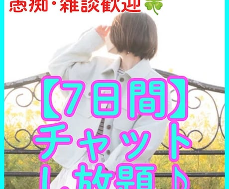 7日間チャットでお話相手になります 電話が苦手な方もお気軽にお声がけください♪ イメージ1