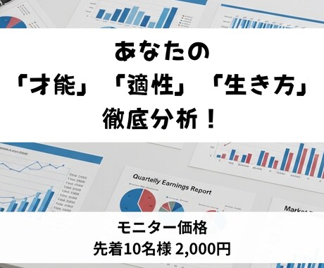 あなたの適性、才能、生き方、徹底分析します 生きづらさを感じるのは、能力不足じゃありません イメージ1