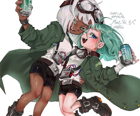 あなたの素敵なキャラクター描きます ペアアイコンやSNSヘッダー・プレゼントにおすすめ！ イメージ1