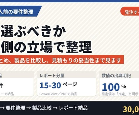 システム導入前の要件整理と製品比較をします 発注する側の立場で、要件と見積もりの妥当性を整理します イメージ1