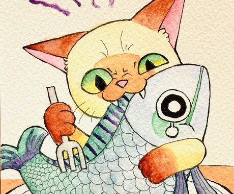 アナログイラストでアイコンを描きます 温かみのある動物のイラストを描きます。 イメージ2