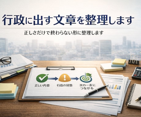 行政に出す文章を整理しまます 感情的にならず、目的が伝わる形に整理します イメージ1