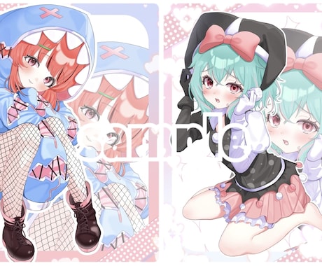 ラフ提出なし！かわいいイラストお描きします OC・VTuberさん向け、優しくて可愛い1枚を！ イメージ2