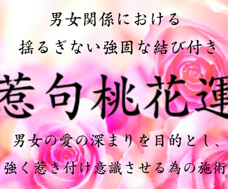 異性の心をあなた様へ 、惹き付けます 惹句桃花運 男女の強い結び付き イメージ1