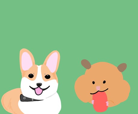 愛犬・愛ハムのゆるい似顔絵描きます 大切な家族の可愛いイラスト！アイコン等にどうぞ イメージ1