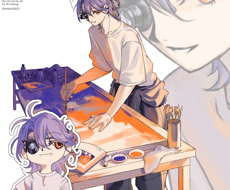 キャラクターのイラストを描きます 立ち絵、動画利用など様々な用途に対応します。 イメージ2