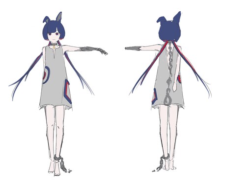 人物のキャラクターデザインをします Vtuberのデザインや物語の登場人物のビジュアル化など イメージ2