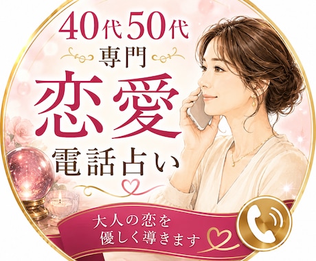 40代50代限定★同年代だから話せる電話占いします 短時間でも、誰よりも寄り添います！ただただあなたの味方です！ イメージ1
