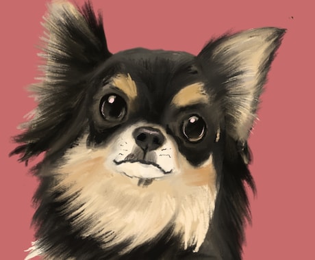 ペットの似顔絵を手描きタッチで短時間でお描きします 土日・平日夜間の対応も可能、スピード納品できます イメージ1