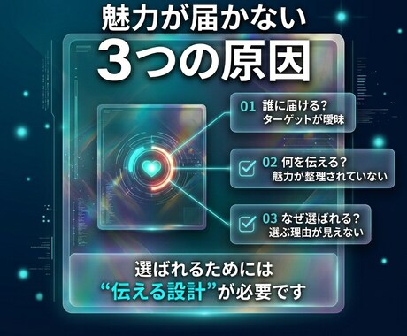 埋もれるサービスから卒業する画像を制作します 良いサービスを〝選ばれる〟魅せ方へ整えます イメージ2