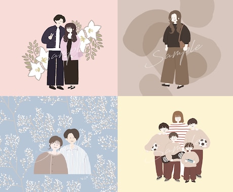 韓国っぽいシンプルアイコンイラストをお描きします SNS・ブログ・YouTube・プロフィールアイコンに୨♥୧ イメージ2