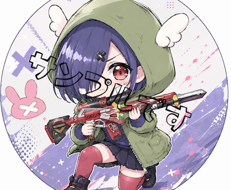 SNSアイコン、ゲームアイコン作成します 可愛いらしいイラスト作成させて下さい！ イメージ2