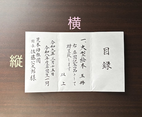 贈呈目録、代筆いたします これは便利！差し替えで使える目録代筆です。 イメージ2