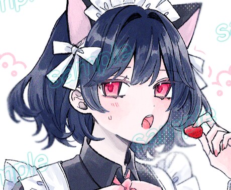 SNSに使用出来るアイコンをお描きします かわいい系のイラストお求めの方に！ イメージ2