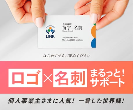 まるっとお任せ！ ロゴ・名刺制作します 一貫した世界観で魅せる！新規事業の第一歩をサポート！ イメージ1
