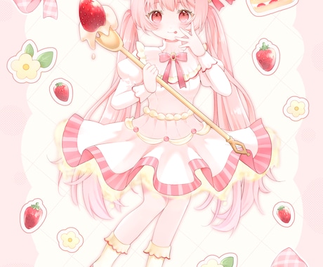 きゅんきゅん♡甘くて可愛い女の子イラスト描きます ふんわりとしたパステル調の優しい色使いのイラストです！ イメージ2