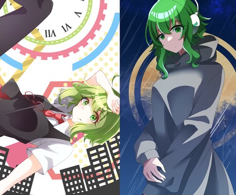 動画や配信用のサムネイルや1枚絵を制作致します ☆アニメ塗りで可愛くカッコよくポップなイラスト☆ イメージ2