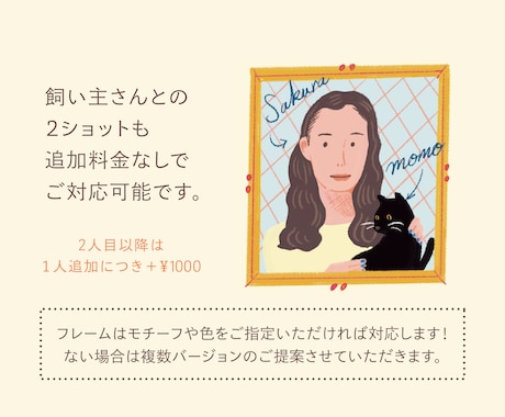 おしゃれな北欧風。似顔絵描きます 現役イラストレーター。おしゃれな似顔絵描きます！ イメージ2