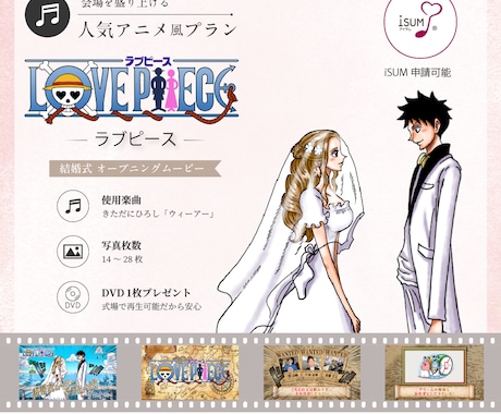 人気No.1！ラブピース オープニング作ります 映画のオープニングを思わせる、結婚式オープニングムービー イメージ1