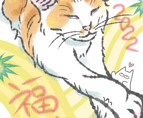 猫のイラスト描きます 可愛くポップな猫イラストで目を引きたい! イメージ1
