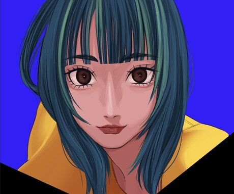 アナタのお写真をビビットな似顔絵イラストにします SNSのアイコンやホーム画面、プレゼントや名刺などに！！ イメージ2