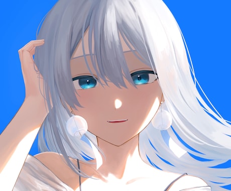 透明感のある厚塗りでイラストを描きます