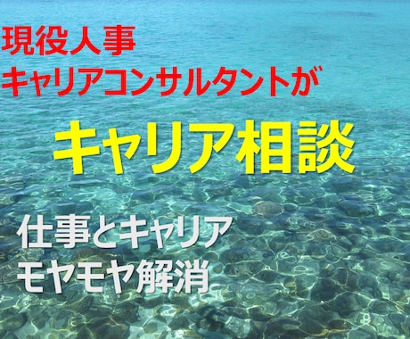 キャリア相談：仕事とキャリアのモヤモヤ解消します 現役人事・キャリアコンサルタントが悩みを整理しアドバイス！ イメージ1