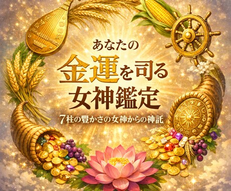 あなたの金運を司る女神を鑑定します ★７柱の豊かさの女神から届く金運メッセージ★ イメージ1