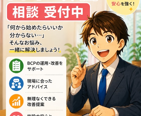 介護BCPの「訓練・運用の改善」相談に乗ります 訓練ネタ・訓練計画・訓練後の振り返りをサポート イメージ2