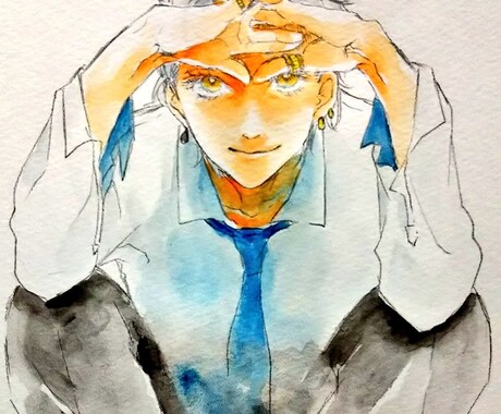 アナログ水彩イラストでアイコン描きます 【大切なオリキャラ】を水彩で！ご希望の方には原画送付もします イメージ2