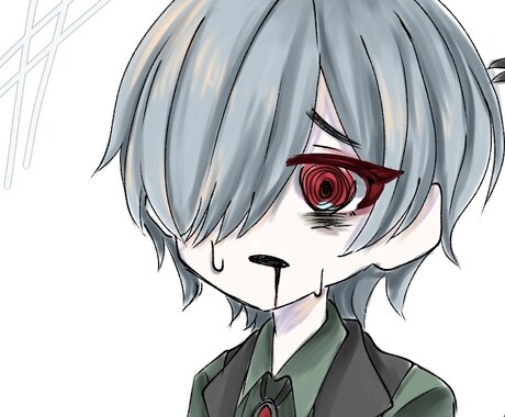 病みかわなイラストを描きます 病みかわでアイコンにピッタリ！！！ イメージ2