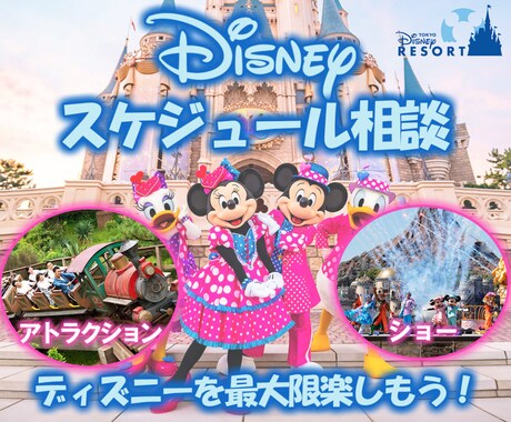 ディズニーのスケジュール相談承ります 完全オーダーメイドのディズニープランを作成！ イメージ1