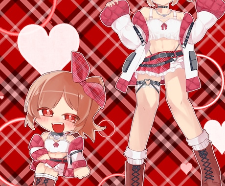可愛い立ち絵とミニキャラを描きます 背景は指定もお任せも大丈夫です イメージ1