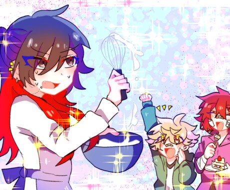 イラスト描きます ふわふわ髪のキャラクターを書いて欲しい方は是非！ イメージ2