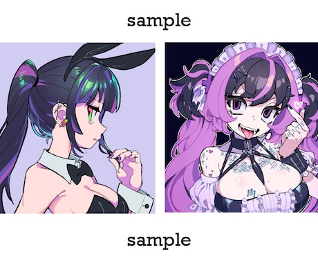 最短3日納品　サブカル系女子イラスト描きます ダークでかっこかわいいあなただけのキャラクターをご提供 イメージ2