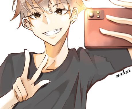 カッコ可愛い目を惹くアイコン描きます 世界に一枚だけの貴方のアイコンを描かせて下さい＾＾ イメージ2