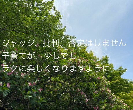 子育て中のお悩みを、ジャッジや批判せずに聴きます 聴いてもらえるだけで癒され、力がわき、子育てが楽になります イメージ1